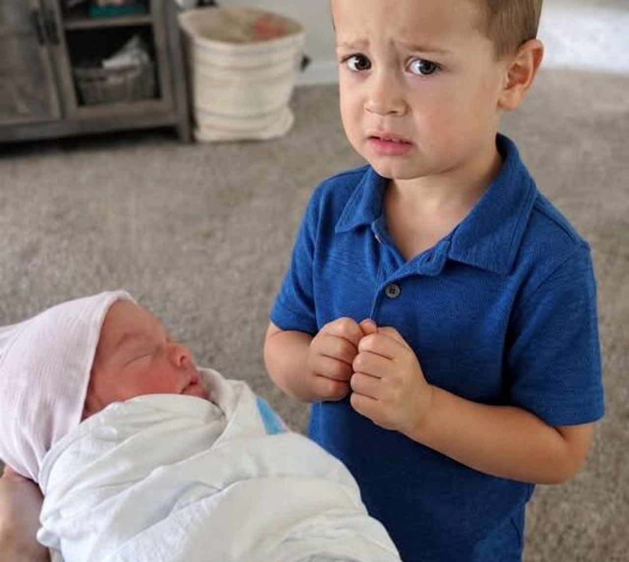My Five Year Old Son Looked at Our Newborn and Said Thats Not My Sister