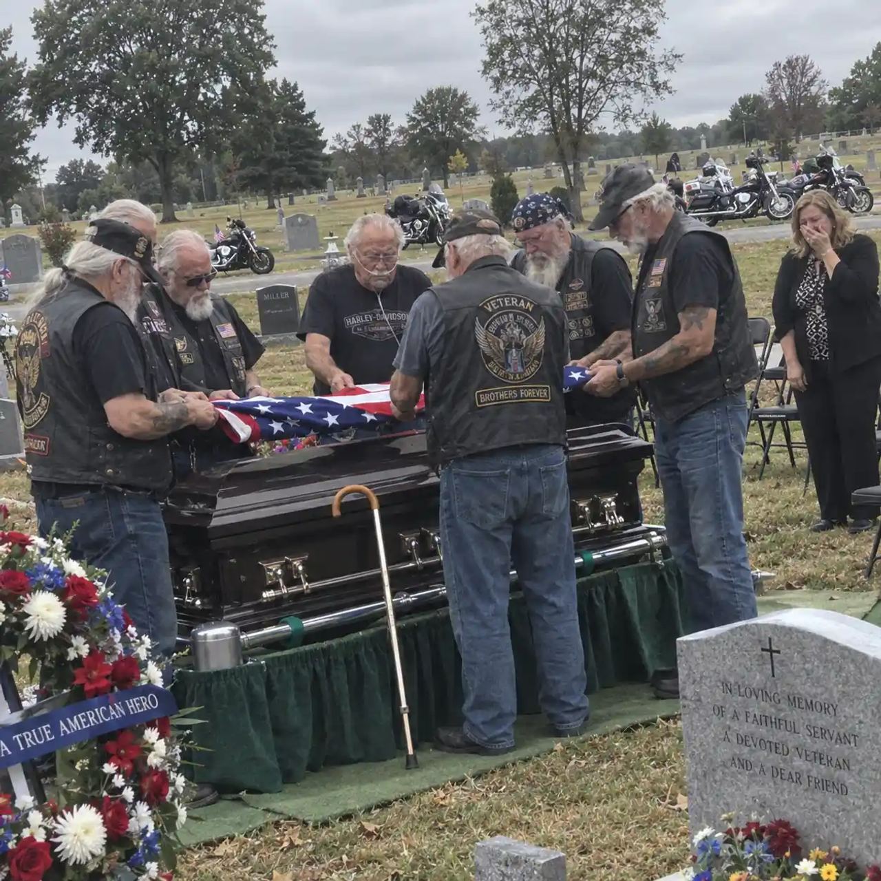 No Honor Guard Came To My Vietnam Vet Dad’s Funeral So Bikers Folded His Flag