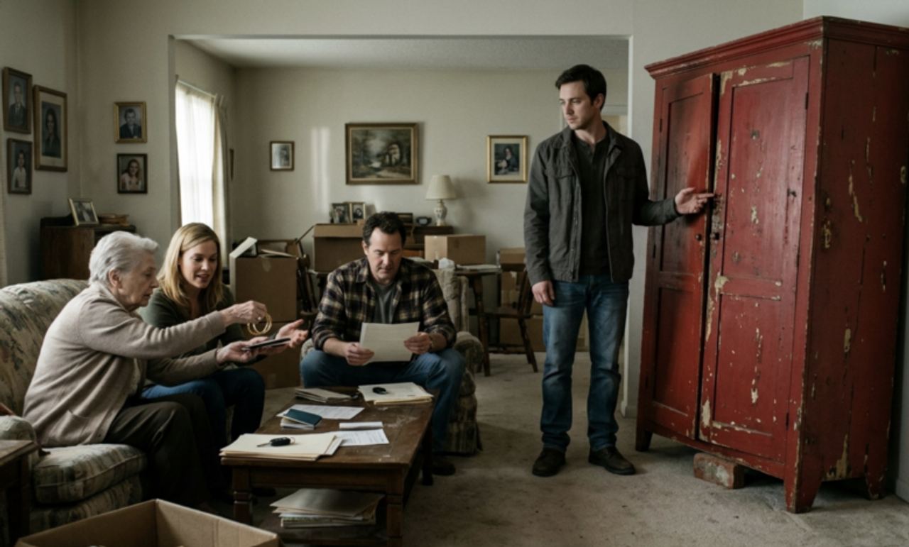 My Brother Got the House, My Sister Got the Gold, and I Got an Old Red Wardrobe—But My Father Had Hidden One Last Secret